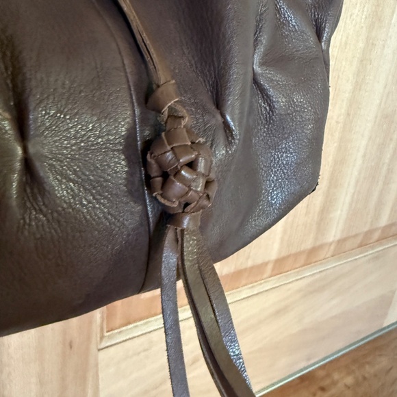 J.Jill Brown Genuine Leather Hobo Y2K Large Purse - Picture 7 of 10